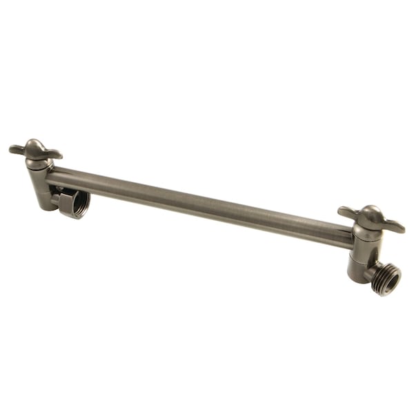 K153A4 10" High-Low Shower Arm Adjustable, Black Stainless